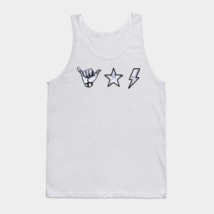 marble shaka, star and lightning sticker pack Tank Top